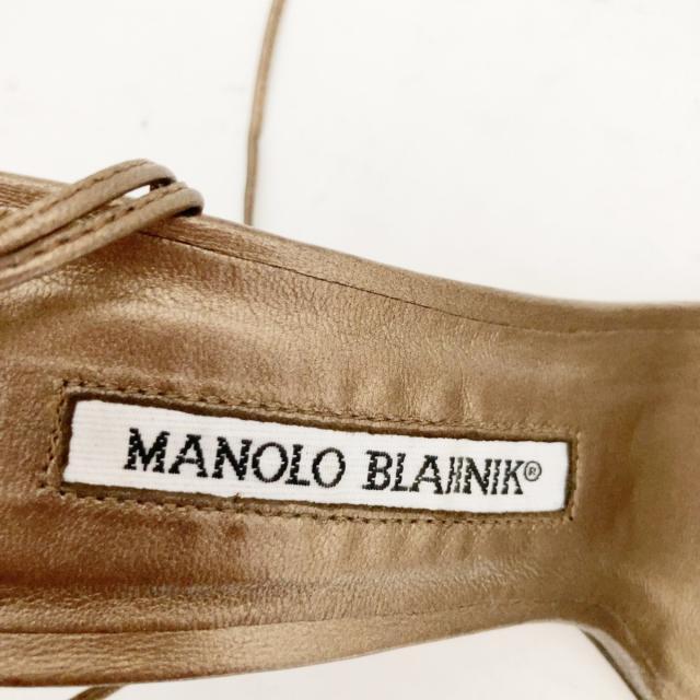 MANOLO BLAHNIK(マノロブラニク)のマノロブラニク サンダル 34 1/2美品  - レディースの靴/シューズ(サンダル)の商品写真