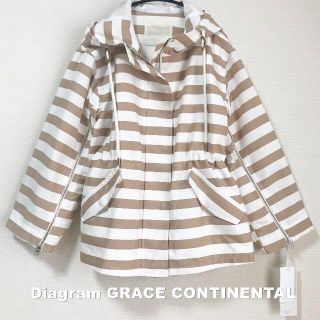 グレースコンチネンタル(GRACE CONTINENTAL)の【Grace Continental】ボーダーフード ジャケット タグ付未使用品(ブルゾン)