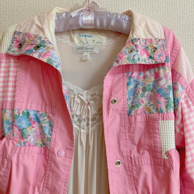 vintage♡80'sFlower pattern jacket