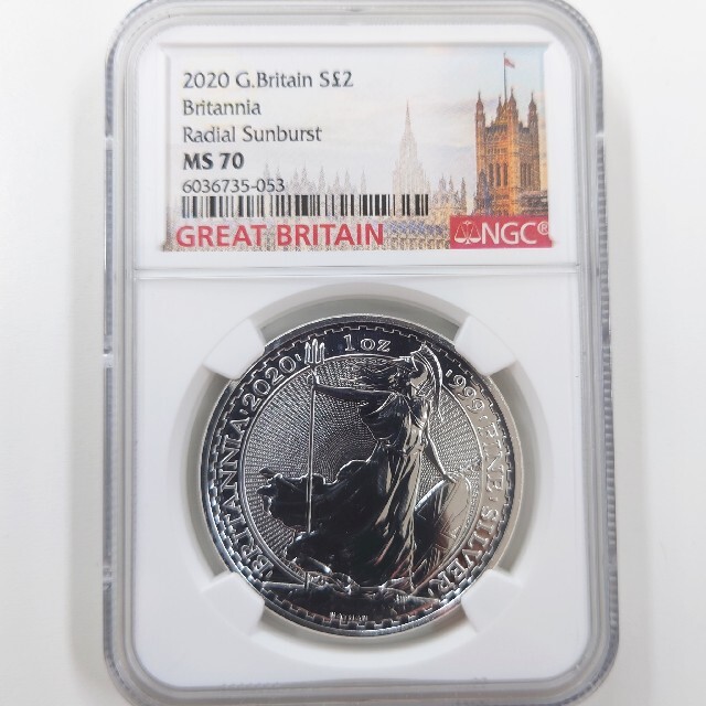 2020 MS70】シルバー ブリタニア銀貨 2ポンド NGC 未使用 コレクション