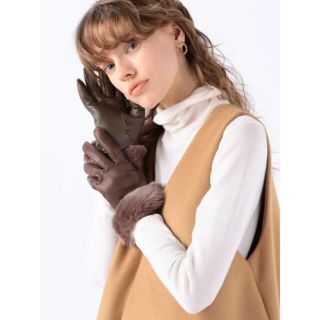 トゥモローランド(TOMORROWLAND)の【GLOVES】新品 本革 グローブ オリラグ リアルファー スマホ対応(手袋)