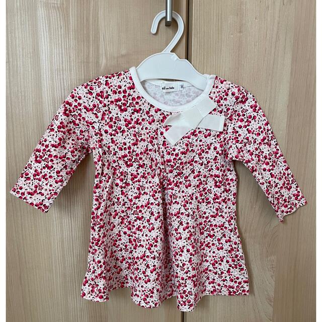 BeBe(ベベ)の美品　BEBE ワンピース　GAPボレロ　2点セット キッズ/ベビー/マタニティのベビー服(~85cm)(ワンピース)の商品写真