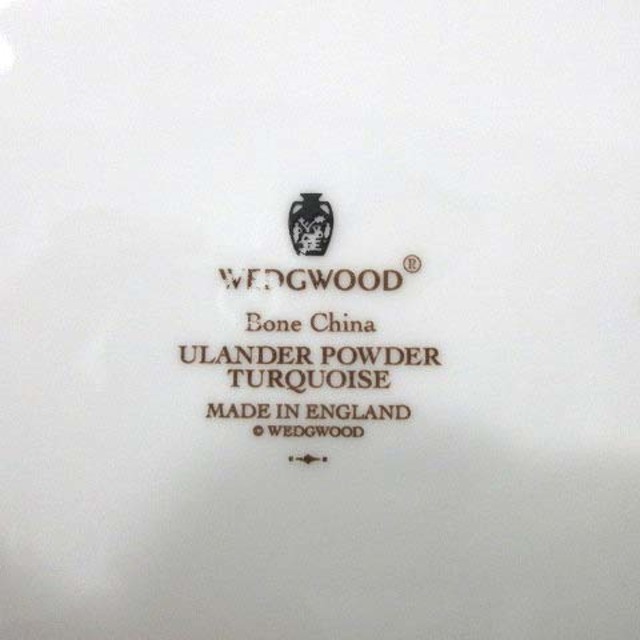 WEDGWOOD(ウェッジウッド)のウェッジウッド スープ皿 食器 来客用 ユーランダーパウダー ターコイズ 金縁 エンタメ/ホビーの美術品/アンティーク(陶芸)の商品写真