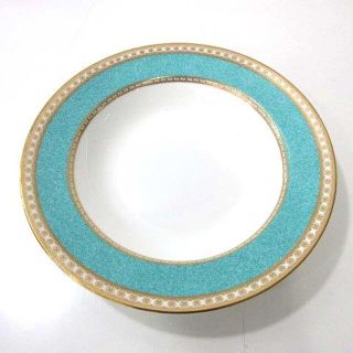 ウェッジウッド(WEDGWOOD)のウェッジウッド スープ皿 食器 来客用 ユーランダーパウダー ターコイズ 金縁(陶芸)