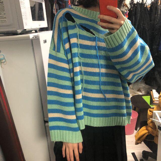 結婚祝い charles jeffrey loverboy ニット ボーダー ボロニット 結婚祝い charles jeffrey loverboy ニット ボーダー ボロニット