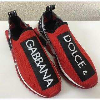 ドルガバ／DOLCE＆GABBANA シューズ スニーカー 靴 ローカット メンズ 男性 男性用レザー 革 本革 レッド 赤  CS1517