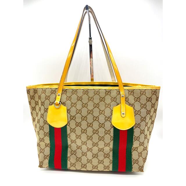 鑑定済❤️ GUCCI グッチ GGキャンバス トートバッグ シェリーライン❤️ | フリマアプリ ラクマ