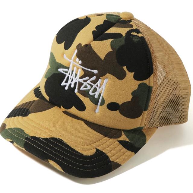 A BATHING APE(アベイシングエイプ)の【 BAPE X STÜSSY 】TRUCKER CAP メンズの帽子(キャップ)の商品写真