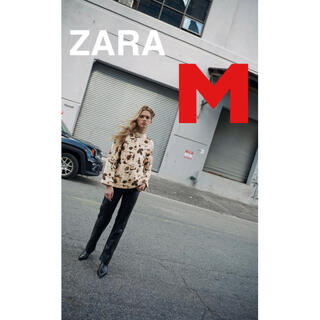 ザラ(ZARA)のZARA フラワージャカード　ニットセーター　Mサイズ(ニット/セーター)