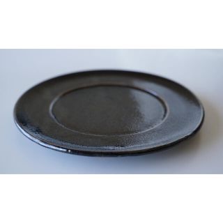 出西窯 黒縁8寸プレート皿(食器)