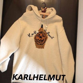 カールヘルム(Karl Helmut)のKARLHELMUTカボチャオバケセーターウール100%(ニット/セーター)