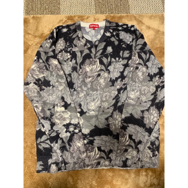 supreme floral angora sweater xl