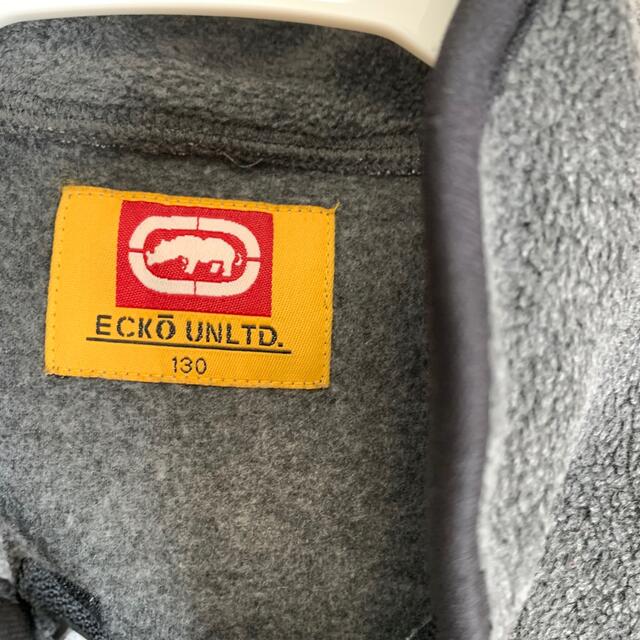 ECKŌ UNLTD（ECKO UNLTD）(エコーアンリミテッド)のエコーアンリミテッド　フリースジャケット　　チャコールグレー　130 130cm キッズ/ベビー/マタニティのキッズ服男の子用(90cm~)(ジャケット/上着)の商品写真