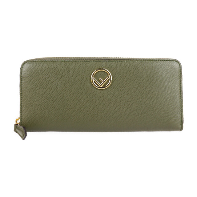 財布 FENDI フェンディ エフイズ 長財布 8M0406 レザー ASPARAGO