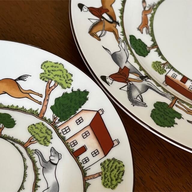 WEDGWOOD(ウェッジウッド)の【美品】ウェッジウッド★ハンティングシーン★トリオ インテリア/住まい/日用品のキッチン/食器(食器)の商品写真