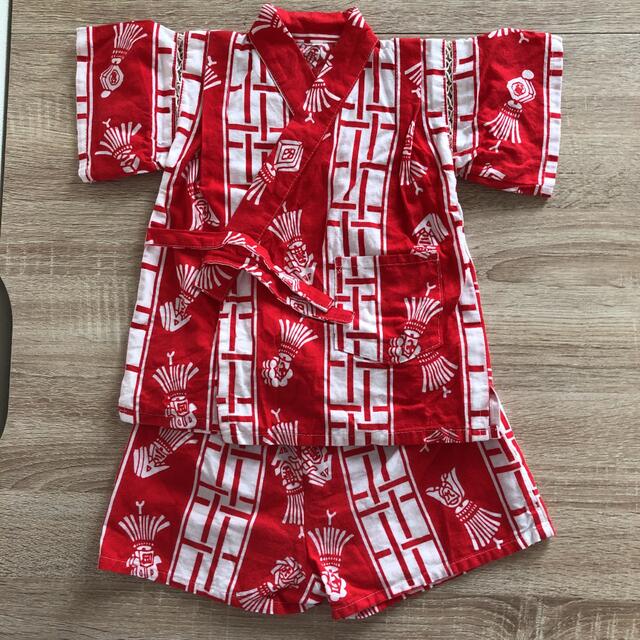 甚平 男の子　70〜80サイズ　浴衣　昭和　レトロ キッズ/ベビー/マタニティのベビー服(~85cm)(甚平/浴衣)の商品写真