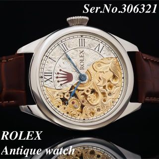 ロレックス(ROLEX)のロレックス ROLEX アンティーク 手巻き ★スケルトン 腕時計 メンズ 希少(腕時計(アナログ))