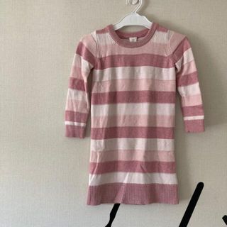 ベビーギャップ(babyGAP)の【美品】GAP KIDS ボーダーニットワンピース 100(4y)(ワンピース)