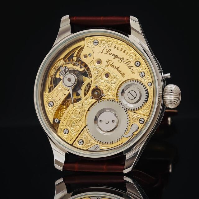 A. Lange & Söhne（A. Lange & Sohne）(ランゲアンドゾーネ)のランゲ＆ゾーネ A.LANGE アンティーク 手巻き スケルトン 腕時計 メンズ メンズの時計(腕時計(アナログ))の商品写真