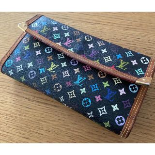 ルイヴィトン(LOUIS VUITTON)のルイヴィトン ブラック マルチカラー 長財布 (財布)