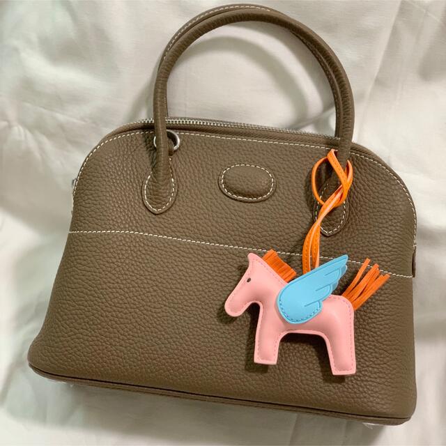 馬 ポニー バッグチャーム ペガサス キーホルダー ハンドメイドのファッション小物(バッグチャーム)の商品写真