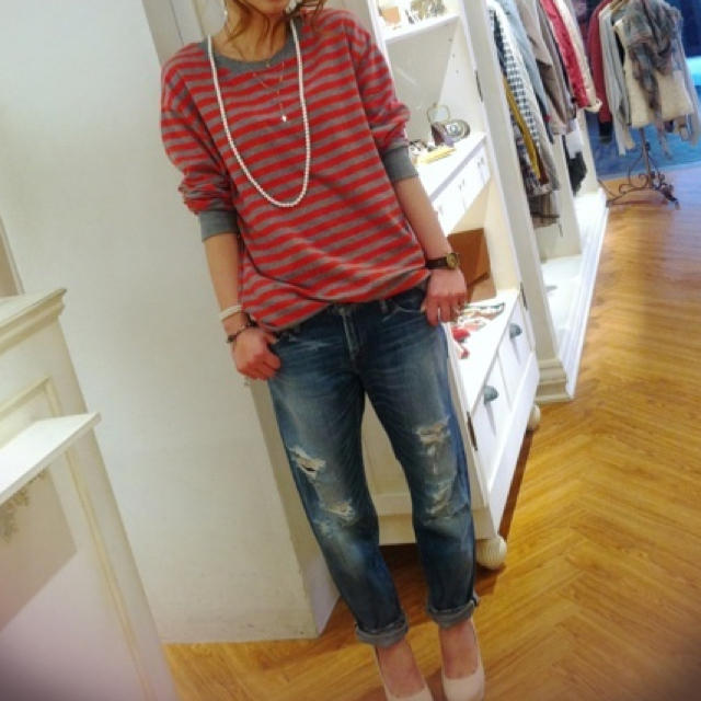 Ungrid(アングリッド)のungrid♡ボーダースウェットtops レディースのトップス(トレーナー/スウェット)の商品写真