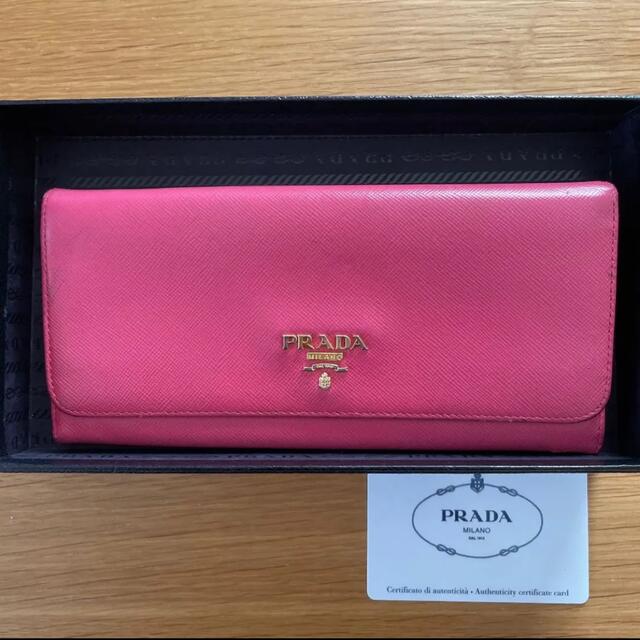 PRADA プラダ 長財布　サフィアーノメタル