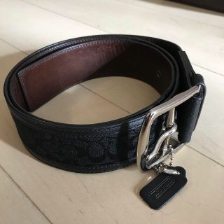 コーチ(COACH)のCOACH  ベルト　シグネチャー　Black(ベルト)