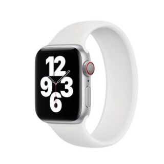 アップルウォッチ(Apple Watch)のApple Watch シリコン ソロループ ホワイト40mm(ラバーベルト)