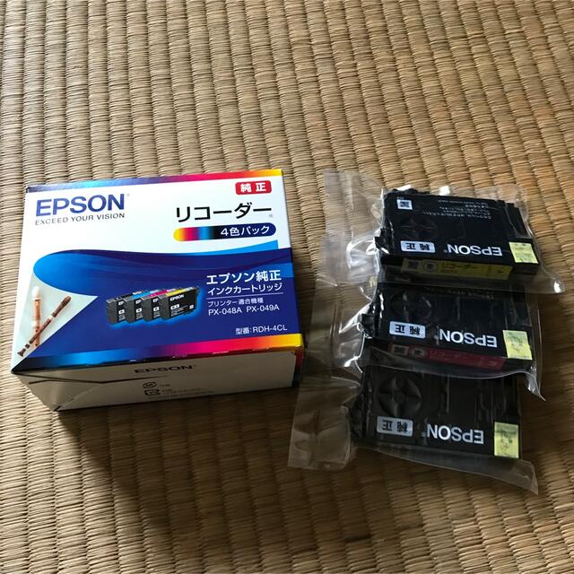 EPSON(エプソン)の【ブラックはオマケ】EPSON インクカートリッジ  リコーダー RDH-4CL スマホ/家電/カメラのPC/タブレット(PC周辺機器)の商品写真