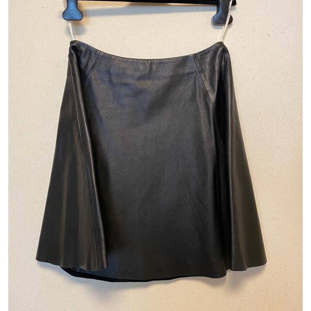 kate spade new york(ケイトスペードニューヨーク)のケイトスペード レザー　スカート　定価約6万円 レディースのスカート(ひざ丈スカート)の商品写真