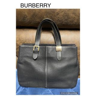 バーバリー(BURBERRY)の最終お値下げ❣️BURBERRY 黒レザートートバッグ　(トートバッグ)