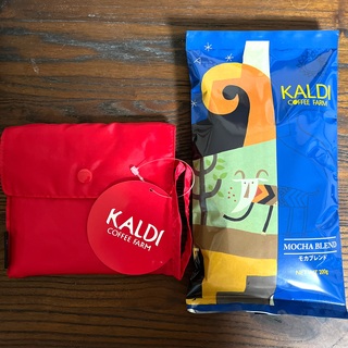 カルディ(KALDI)のKALDI コーヒー豆 モカブレンド200g ＆ オリジナルエコバッグ(コーヒー)