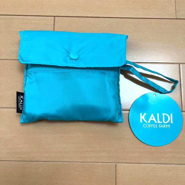 KALDI(カルディ)のカルディ　エコバッグ  ブルー　水色 レディースのバッグ(エコバッグ)の商品写真