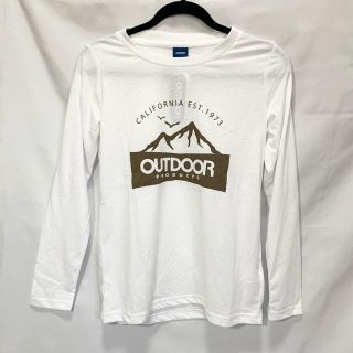 アウトドア(OUTDOOR)のタグ付き新品未使用品◎OUTDOORロンT Mサイズ ホワイト 長袖 アウトドア(Tシャツ(長袖/七分))