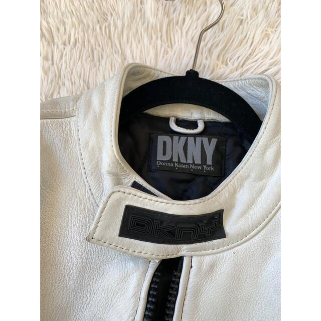 DKNY  ダナキャラン　ニューヨーク　革×メルトン　ブルゾン　スタジャン風