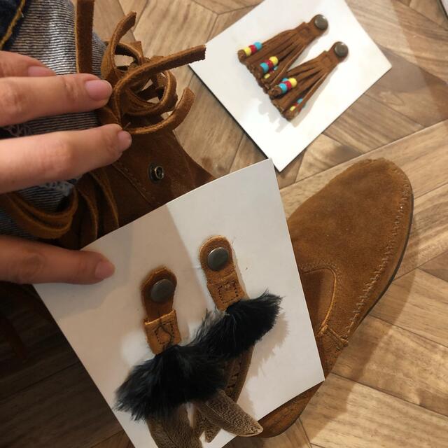 Minnetonka(ミネトンカ)のミネトンカ MINNETONKA ミドルブーツ スウェード フリンジ レディースの靴/シューズ(ブーツ)の商品写真