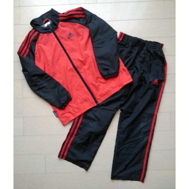 adidas(アディダス)の【アディダス・adidas】ナイロンジャージ上下セット 130cm キッズ/ベビー/マタニティのキッズ服男の子用(90cm~)(その他)の商品写真