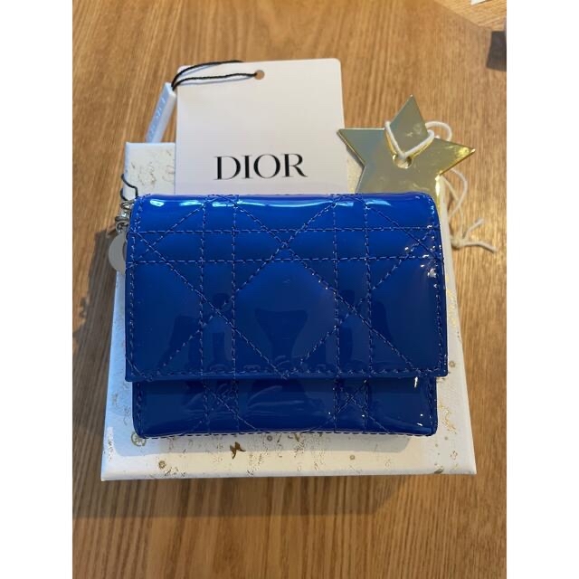 Dior - 新品未使用　ディオール　ウォレット　ブルー　財布　dior