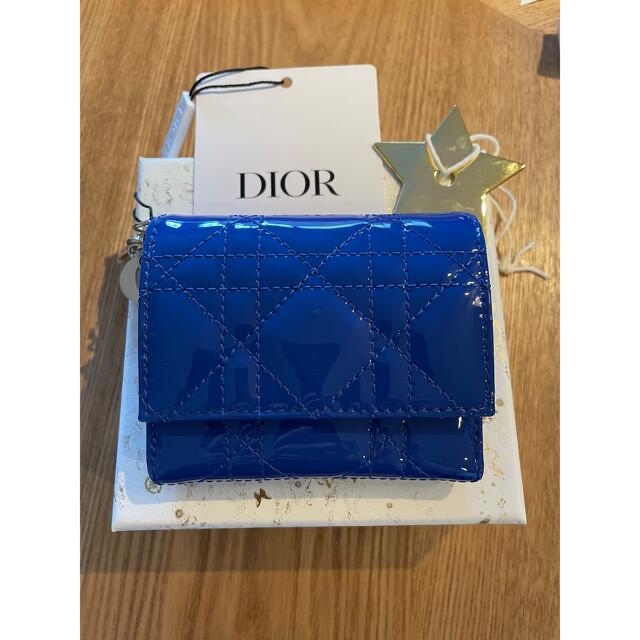 新品未使用　ディオール　ウォレット　ブルー　財布　dior