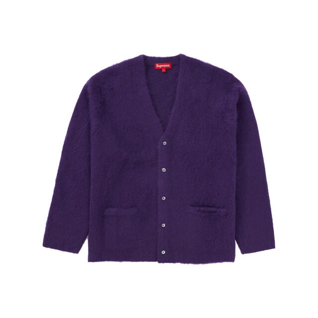 Supreme Brushed Mohair Cardigan Purple | www.innoveering.net