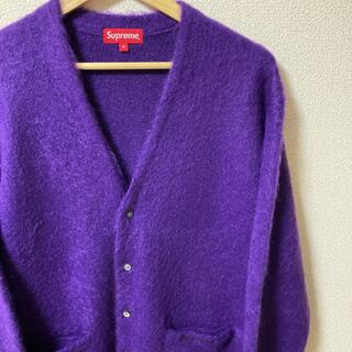 Supreme Brushed Mohair Cardigan purple S