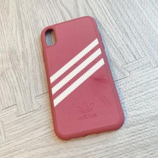 アディダス(adidas)のiPhoneXR 3ストライプトレースマルーン(iPhoneケース)