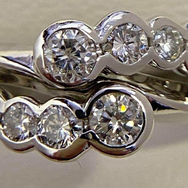 Pt900 天然ダイヤモンドリング D0.75ct サイズ11号 6.5g-