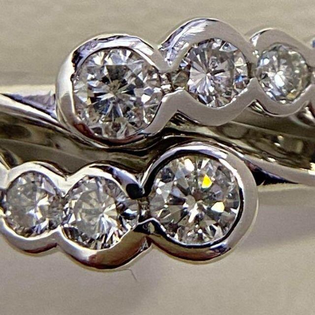 Pt900　天然ダイヤモンドリング　D0.75ct　サイズ11号　6.5ｇ レディースのアクセサリー(リング(指輪))の商品写真