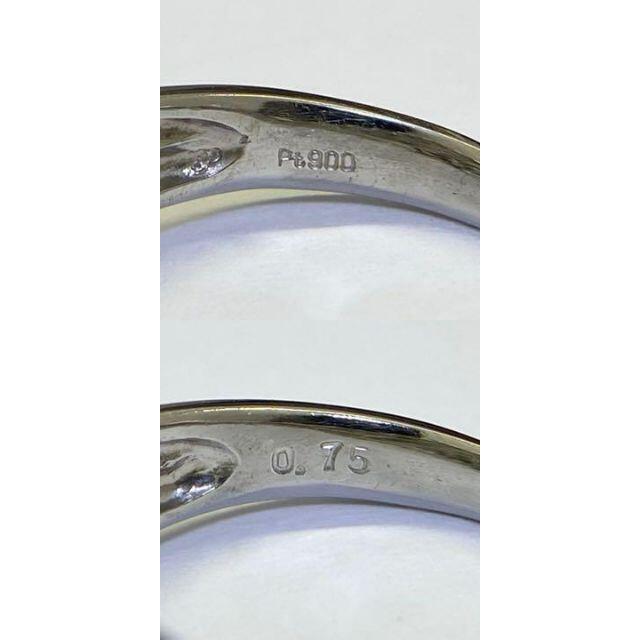 Pt900　天然ダイヤモンドリング　D0.75ct　サイズ11号　6.5ｇ レディースのアクセサリー(リング(指輪))の商品写真