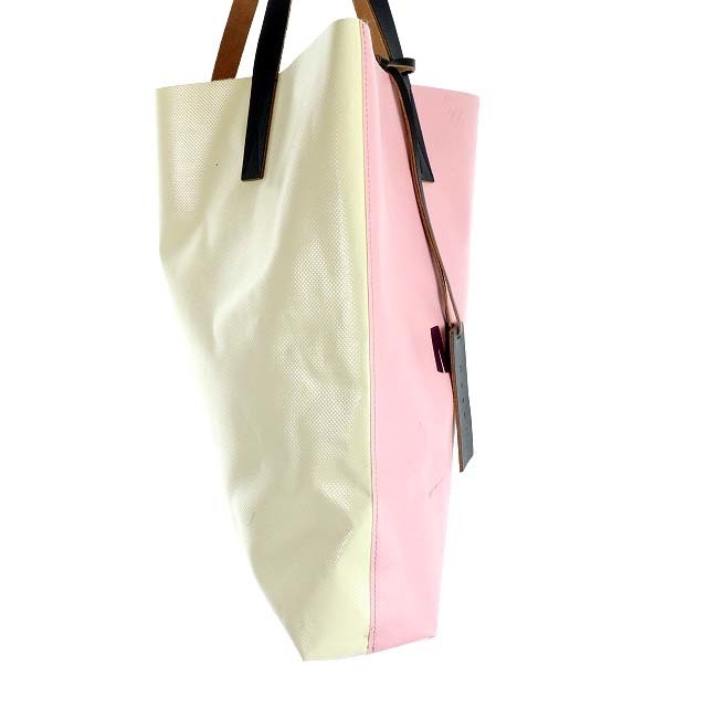 Marni(マルニ)のマルニ トートバッグ ハンドバッグ ショルダーバッグ カラー アイボリー ピンク レディースのバッグ(トートバッグ)の商品写真