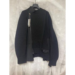 ディオールオム(DIOR HOMME)の希少　DIOR AND SACAI ニット ハイブリッドジャケット(テーラードジャケット)