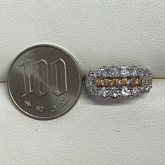 Pt900K18　天然ダイヤモンドリング　ピンクダイヤモンド入り　D1.0ct レディースのアクセサリー(リング(指輪))の商品写真