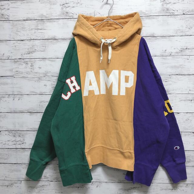 Champion(チャンピオン)の【希少モデル】チャンピオン マルチカラーパーカー  リバースウィーブ Lサイズ メンズのトップス(パーカー)の商品写真